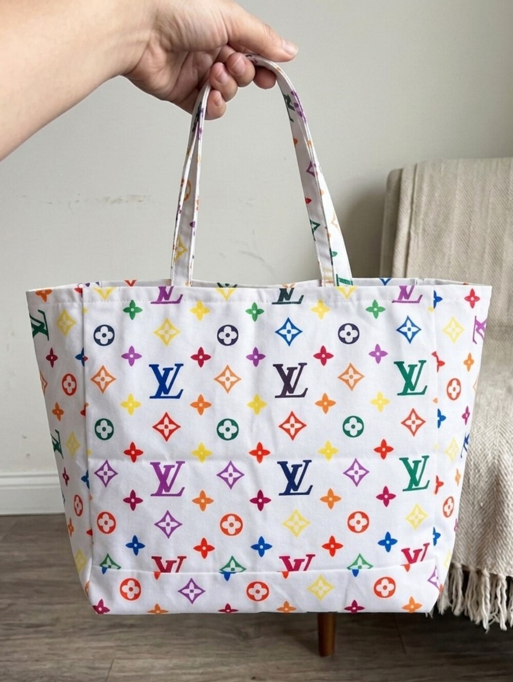 Asylum White Monogram Camo Tote Bag Carry Bag